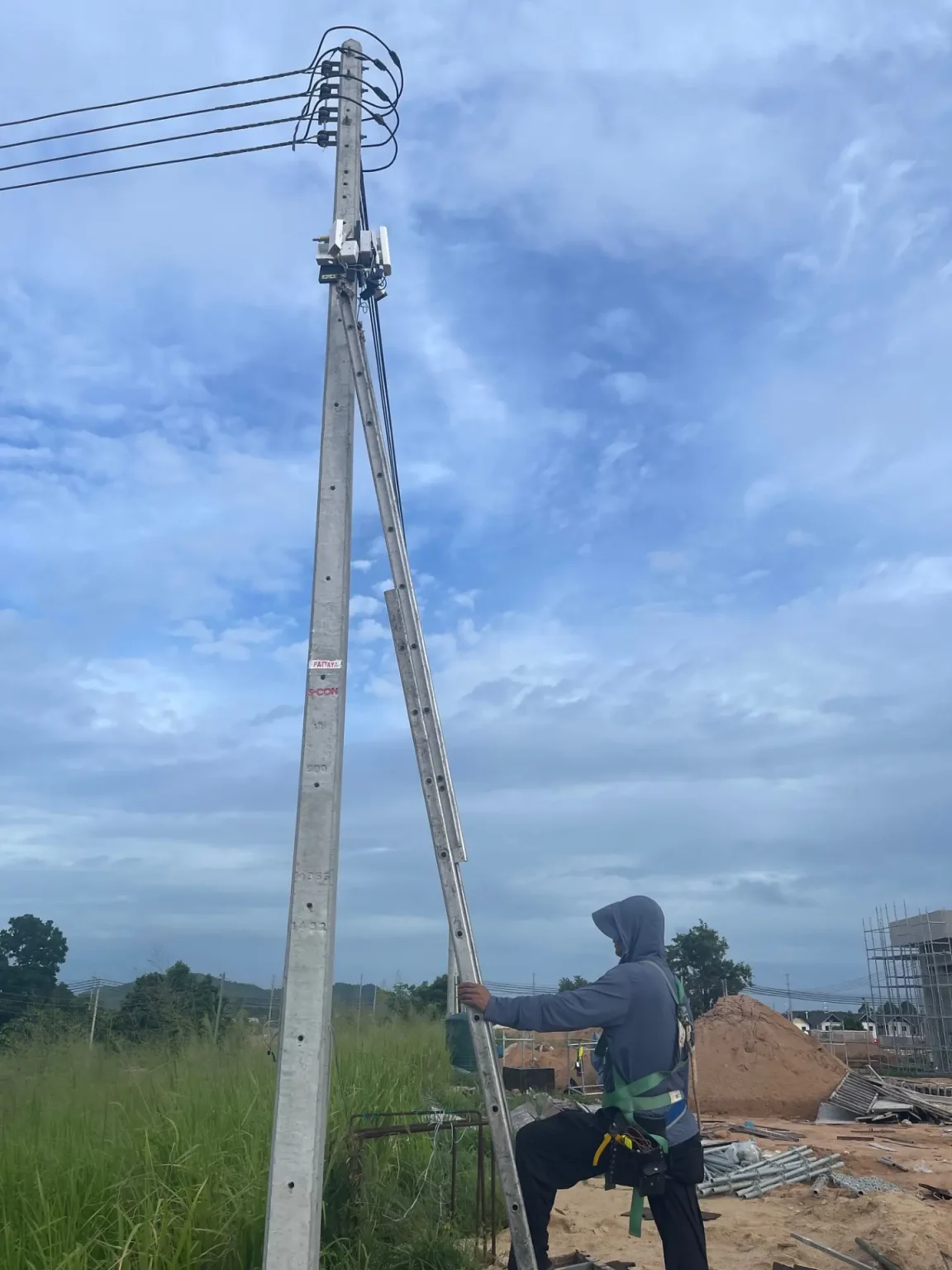 ติดตั้ง wireless bridge เชื่อมสัญญาณ CCTV สถานีไฟฟ้าแรงสูง บางละมุง